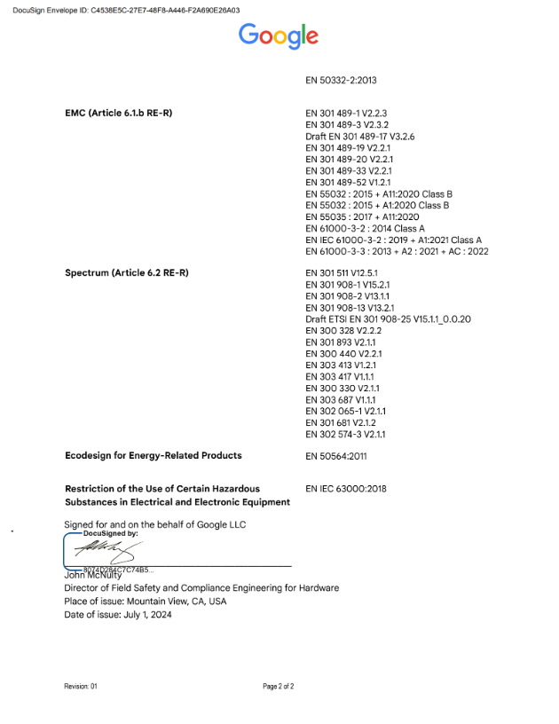 GGH2X, GC15S - UK Declaration of Conformity page 2