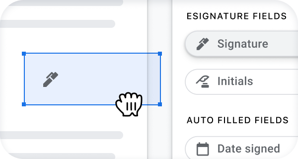 Google Dokümanlar'da alanları sürükleme ve bırakma