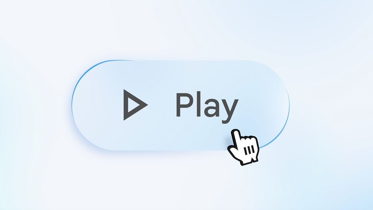 Play button with cursor