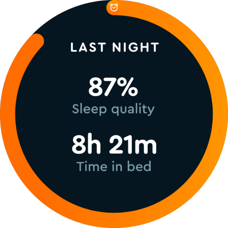 Bildschirm in Sleep Cycle